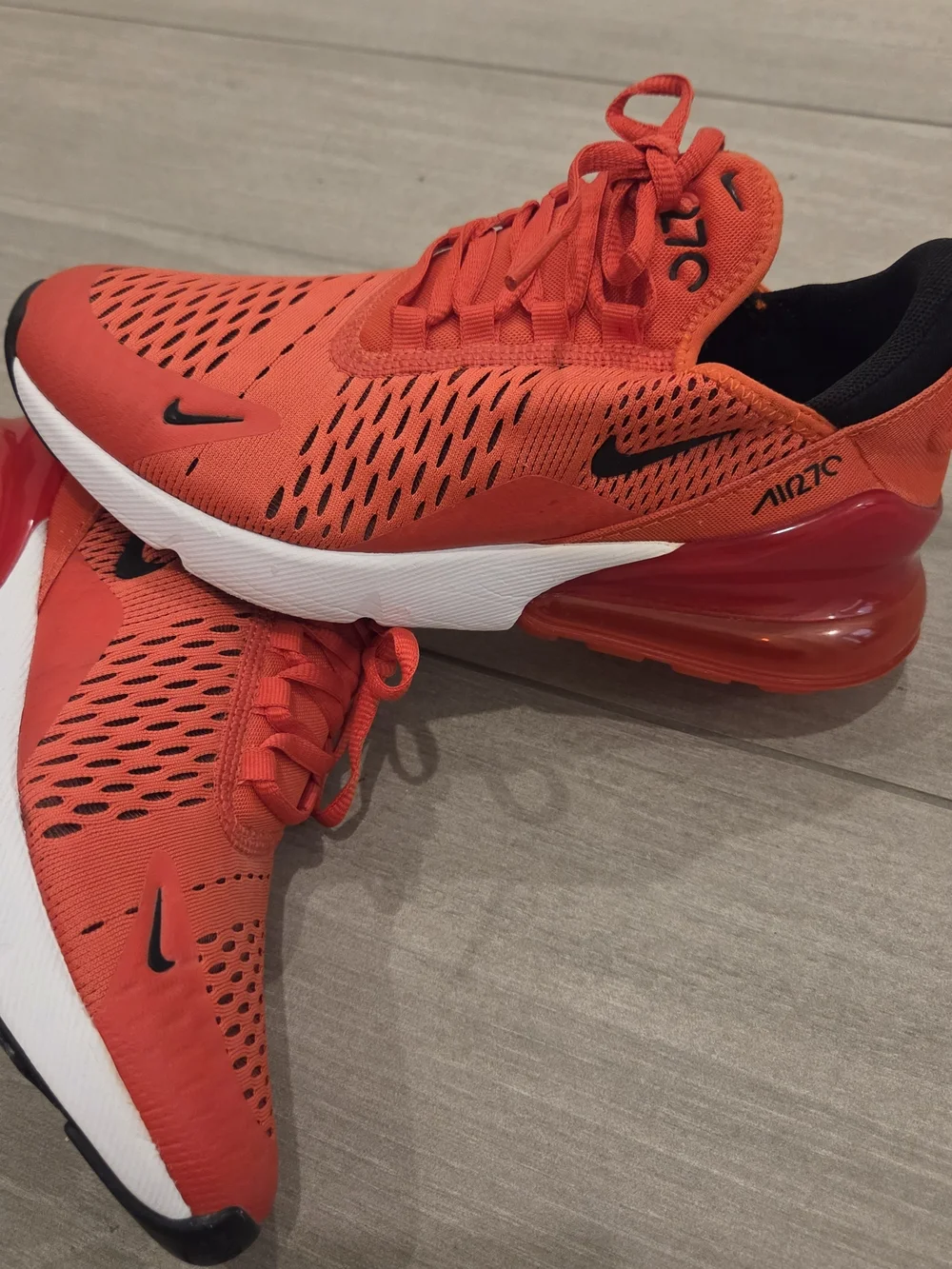 Nike Kids Air Max 270 Sneakers - Red with Black Accents